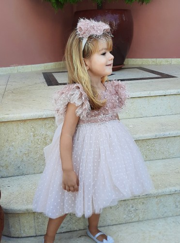 11.K4351P-girls_pink_tulle_dress_with_hair_trims
